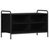 vidaXL TV Cabinet 80 x 39.5 x 50 cm Black Oak Engineered Wood