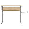vidaXL Craft Desk Sonoma Oak&Grey 110x53x(58-87)cm Engineered Wood&Steel