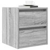 vidaXL Wall-mounted Bedside Cabinet Grey Sonoma 38x34x40 cm