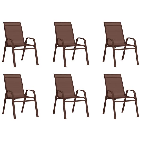 vidaXL 7 Piece Garden Dining Set Brown and Black