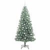vidaXL Artificial Christmas Tree Snow Flocked with LED Light 210 cm