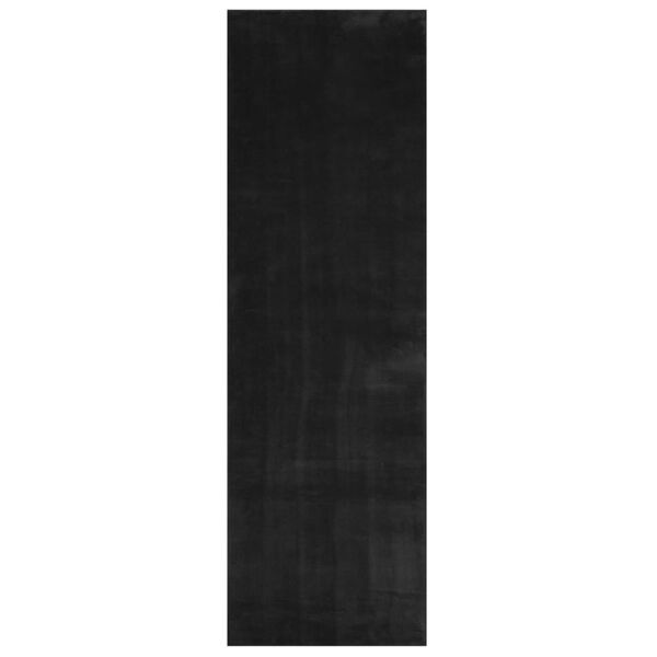 vidaXL Rug HUARTE Short Pile Soft and Washable Black 80x250 cm