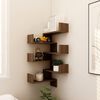 vidaXL Wall Corner Shelves 2 pcs Brown Oak 40x40x50 cm Engineered Wood