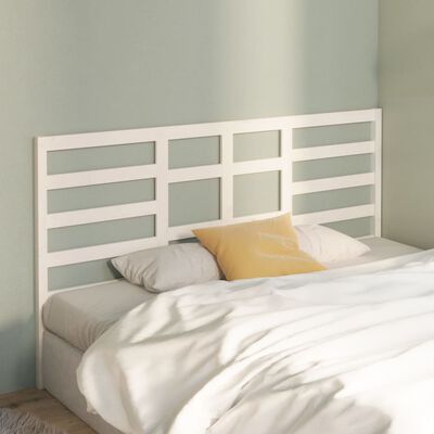 vidaXL Bed Headboard White 186x4x104 cm Solid Wood Pine