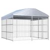 vidaXL Dog Kennel | Silver | Galvanized Steel, Polyethylene | 300x300x200 cm