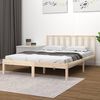 vidaXL Bed Frame without Mattress Solid Wood Pine 135x190 cm Double Double