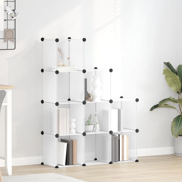 vidaXL Storage Cube Organiser with 9 Cubes Transparent PP