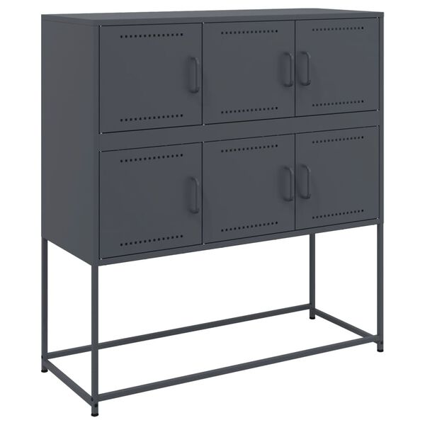 vidaXL Sideboard Anthracite 100.5x39x107 cm Steel
