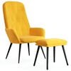 vidaXL Relaxing Chair with Footstool Mustard Yellow Velvet