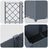 vidaXL Garden Planter 5 pcs LiGht Grey 120 x 120 x 143 cm Steel