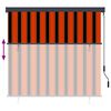 vidaXL Outdoor Roller Blind Orange and white 180 x 250 cm Fabric