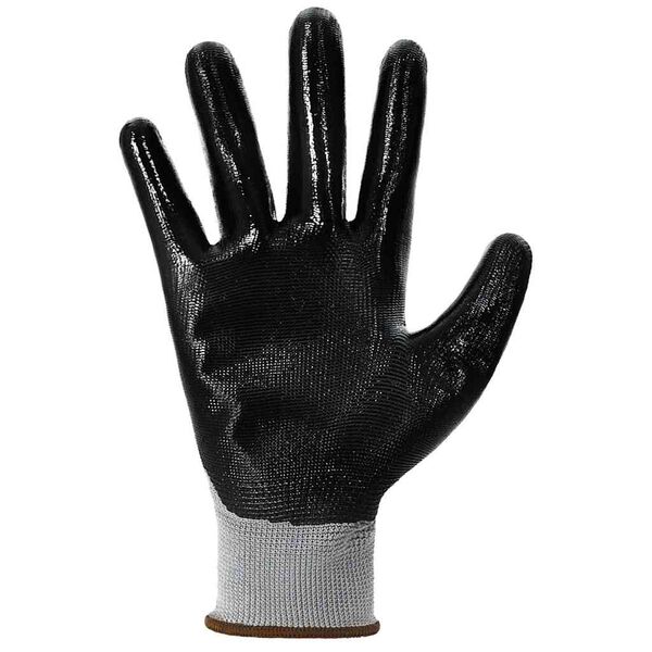 vidaXL Work Gloves 24 pcs Grey and Black 8 / M Polyester