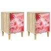 vidaXL Bedside Cabinet AACHEN 2 pcs Sonoma Oak 36 x 33 x 50 cm