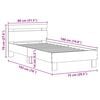vidaXL Bed Frame with LED Old Wood 75 x 190 cm Engineered Wood