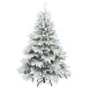 vidaXL Artificial Christmas Tree with 150 LEDs Green 120 cm PE and PVC
