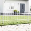 vidaXL Garden Fence 3 pcs White 5.1 x 0.6 m Powder-coated Steel