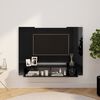 vidaXL Wall TV Cabinet High Gloss Black 120x23.5x90 cm Engineered Wood
