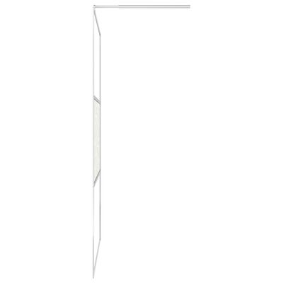 vidaXL Walk-in Shower Wall ESG Glass with Stone Design 140x195 cm