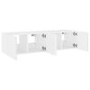 vidaXL TV Wall Cabinets with LED Lights 2 pcs White 60x35x31 cm