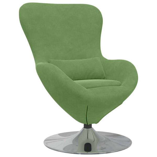 vidaXL Egg Chair Light Green 63 x 73 x 90 cm Velvet
