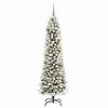 vidaXL Artificial Christmas Tree with 300 LEDs with Stand White 210 cm