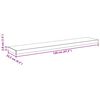 vidaXL Floating Wall Shelf Grey 120x23.5x3.8 cm MDF