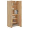 vidaXL Highboard Sonoma Oak 69.5x34x180 cm Engineered Wood