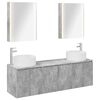 vidaXL Bathroom Cabinet Set 5 pcs Concrete Grey Engineered Wood