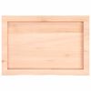 vidaXL Bathroom Countertop 60x40x(2-6) cm Untreated Solid Wood