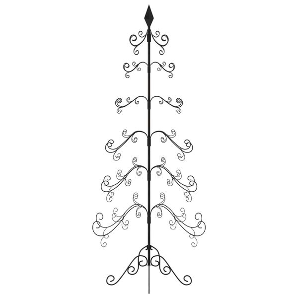vidaXL Metal Christmas Tree for Decoration Black 180 cm