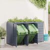 vidaXL Wheelie Bin Storage for 3 Bins Light Grey 204 x 77.5 x 121.5 cm