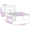 vidaXL Bed Frame with Drawer Sonoma Oak 135 x 190 cm Engineer Wood