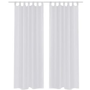 White Sheer Curtain 140 x 175 cm 2 pcs