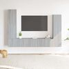 vidaXL 4 Piece TV Cabinet Set Grey Sonoma Engineered Wood
