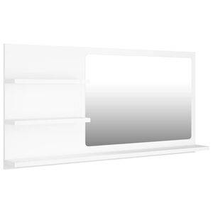 vidaXL Bathroom Mirror White 90x10.5x45 cm Engineered Wood