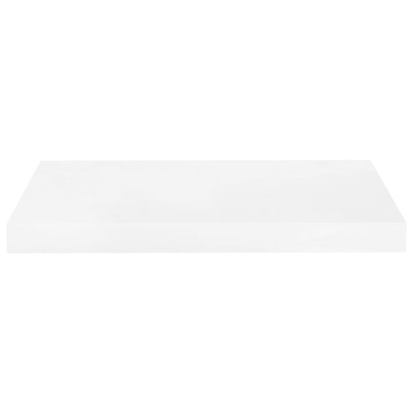 vidaXL Floating Wall Shelf High Gloss White 50x23x3.8 cm MDF