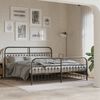 vidaXL Metal Bed Frame without Mattress with Footboard Black 183x203cm