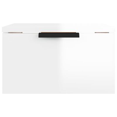 vidaXL Wall-mounted Bedside Cabinets 2 pcs High Gloss White 34x30x20 cm