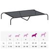 vidaXL Elevated Dog Bed Black 130x80x20 cm Textilene and Steel