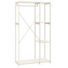 vidaXL Wardrobe White 90x40x167 cm Metal and Engineered Wood