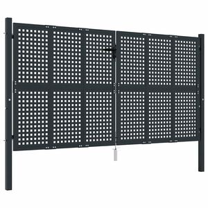 vidaXL Garden Gate Anthracite 300x150 cm Steel