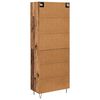 vidaXL Highboard 2 pcs Old Wood Engineered Wood and Glass