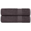 vidaXL Shower Towels "FROGN" 2 pcs Anthracite 70x140 cm 360 gsm