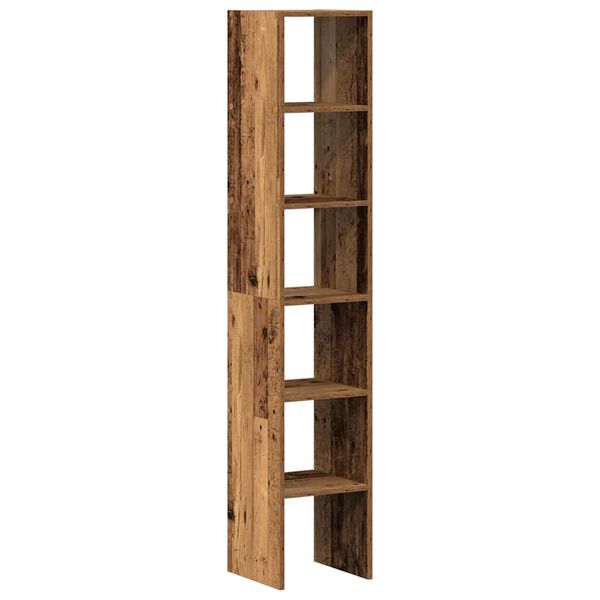vidaXL Bookcases 2 pcs Stackable Old Wood 30x30x80 cm Engineered Wood