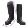 vidaXL Rain Boots Black Size 46 PVC