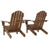 vidaXL Garden Adirondack Chair Solid Fir Wood Brown