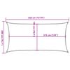 vidaXL Sunshade Sail 160 g/m² Cream 2x3.5 m HDPE