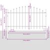 vidaXL Garden Fence 4 pcs White 170 x 140 cm Powder-Coated Steel