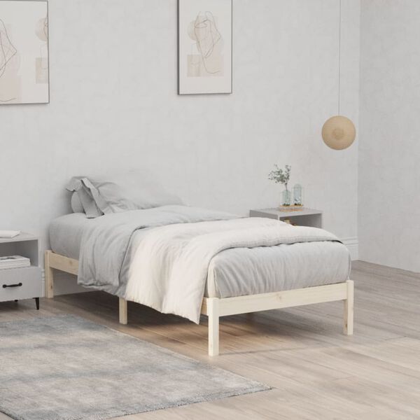 vidaXL Bed Frame without Mattress 100x190 cm Solid Wood Pine Twin