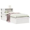 vidaXL Bed Frame without Mattress White 75x190 cm Small Single Solid Wood Pine